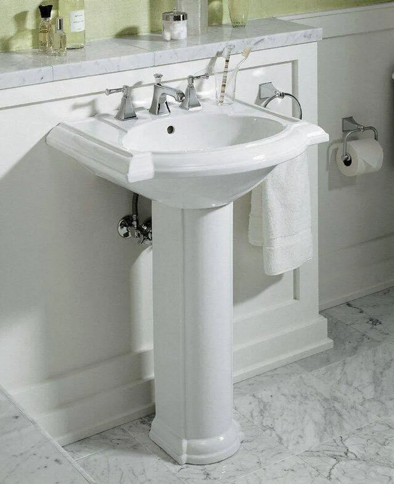 Kohler 2286-8-0 Devonshire 24-1/8 x 19-3/4 in. Oval Pedestal Sink and Base