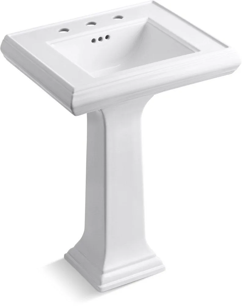 Kohler 2238-8-0 Memoirs Classic 24 x 19 in. Rectangular Pedestal Sink and Base