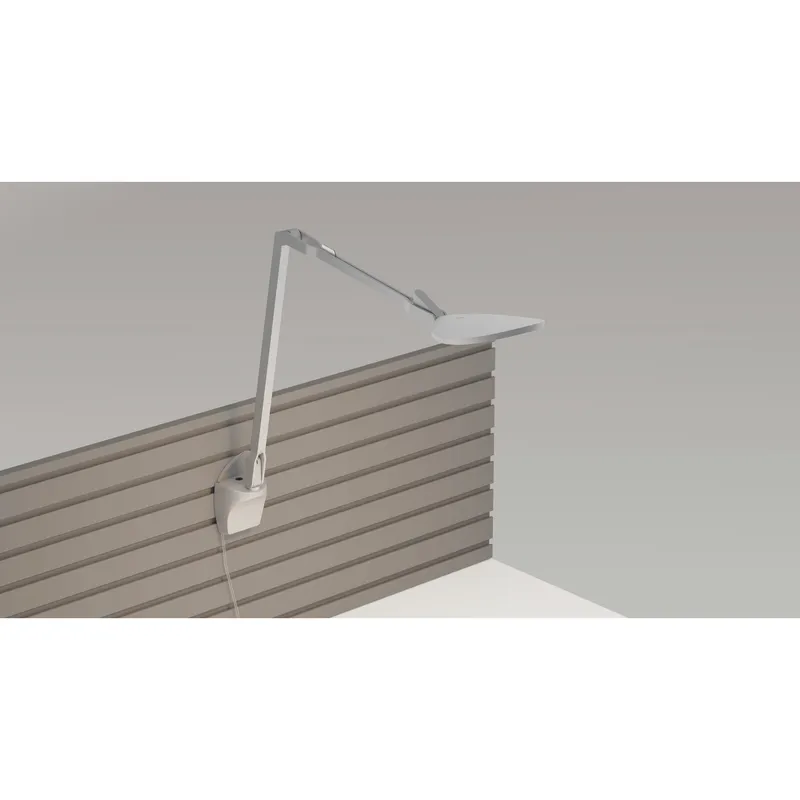 Splitty Reach Slatwall Mount Desk Lamp Wall Light in Silver