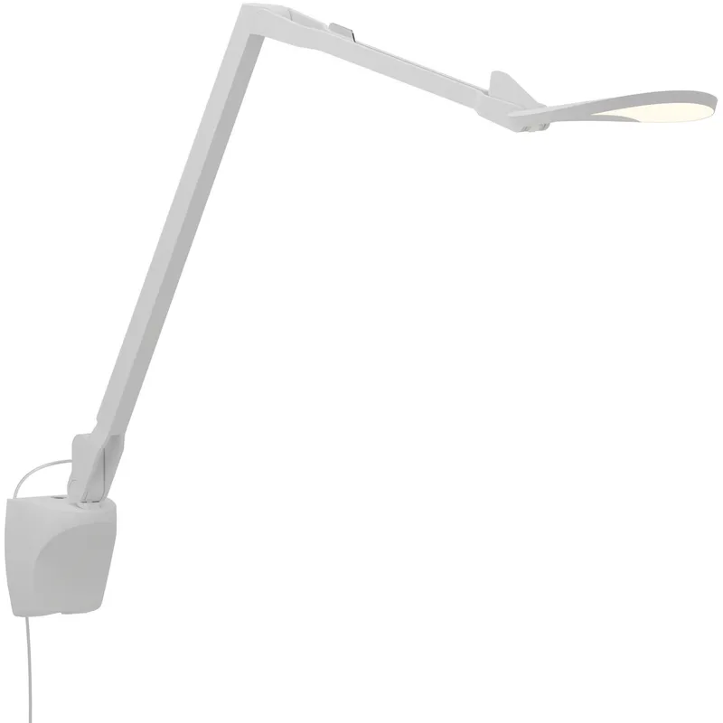 Splitty Reach Wall Mount Desk Lamp Wall Light in Matte White