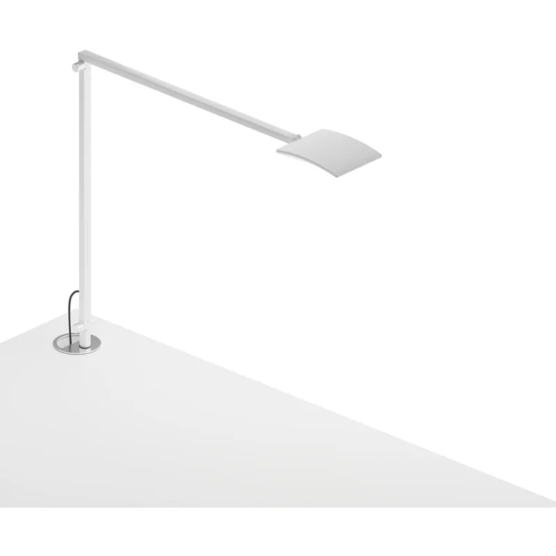 Mosso Pro 18.4 inch 5.50 watt White Desk Lamp Portable Light, Grommet Mount
