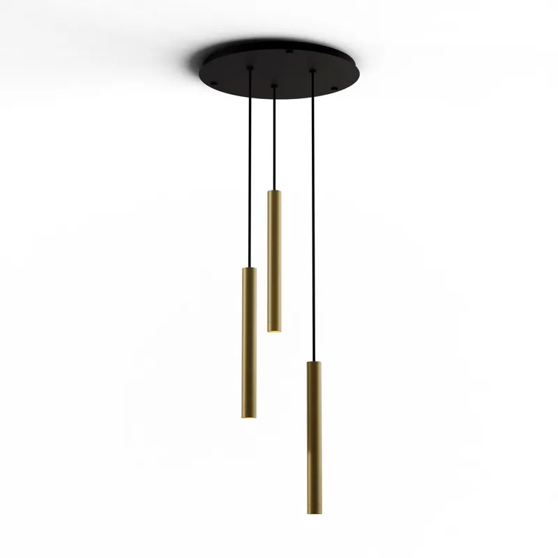 Combi LED 18 inch Brass Pendant Ceiling Light, Suspension / Flush Mount 2-in-1
