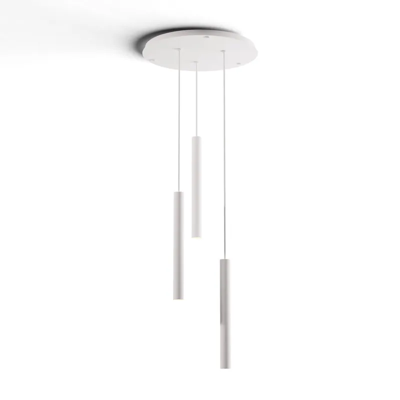 Combi LED 18 inch Matte White Pendant Ceiling Light, Suspension / Flush Mount 2-in-1
