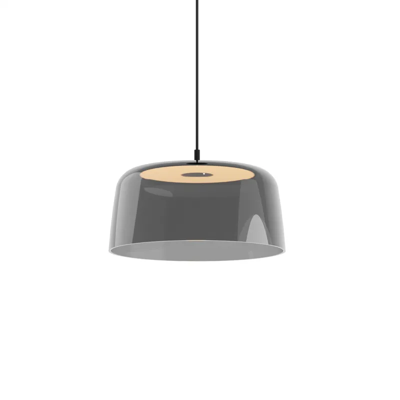 Yurei LED 14 inch Matte Black Pendant Ceiling Light in Acrylic Dark Gray