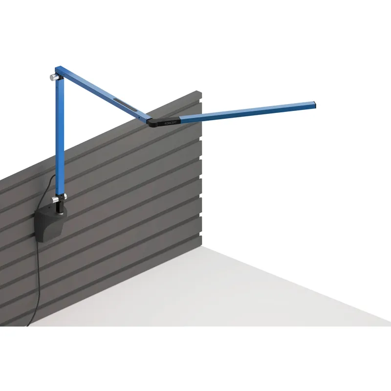 Z-Bar Mini LED 2 inch Blue Slatwall Mount Desk Lamp Wall Light