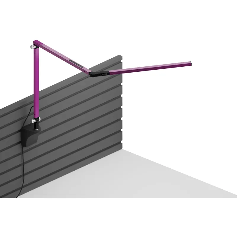 Z-Bar Mini LED 2.5 inch Purple Slatwall Mount Desk Lamp Wall Light