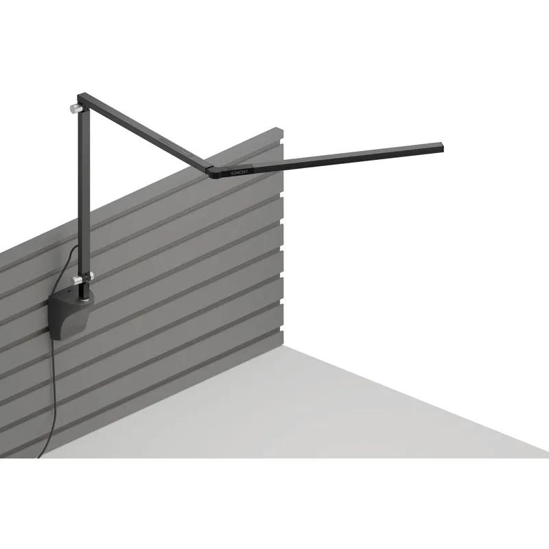 Z-Bar Mini LED 2 inch Metallic Black Slatwall Mount Desk Lamp Wall Light