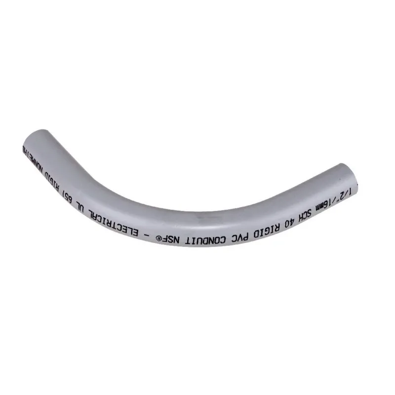 1/2" PVC 90° Elbow, Schedule 40, Gray