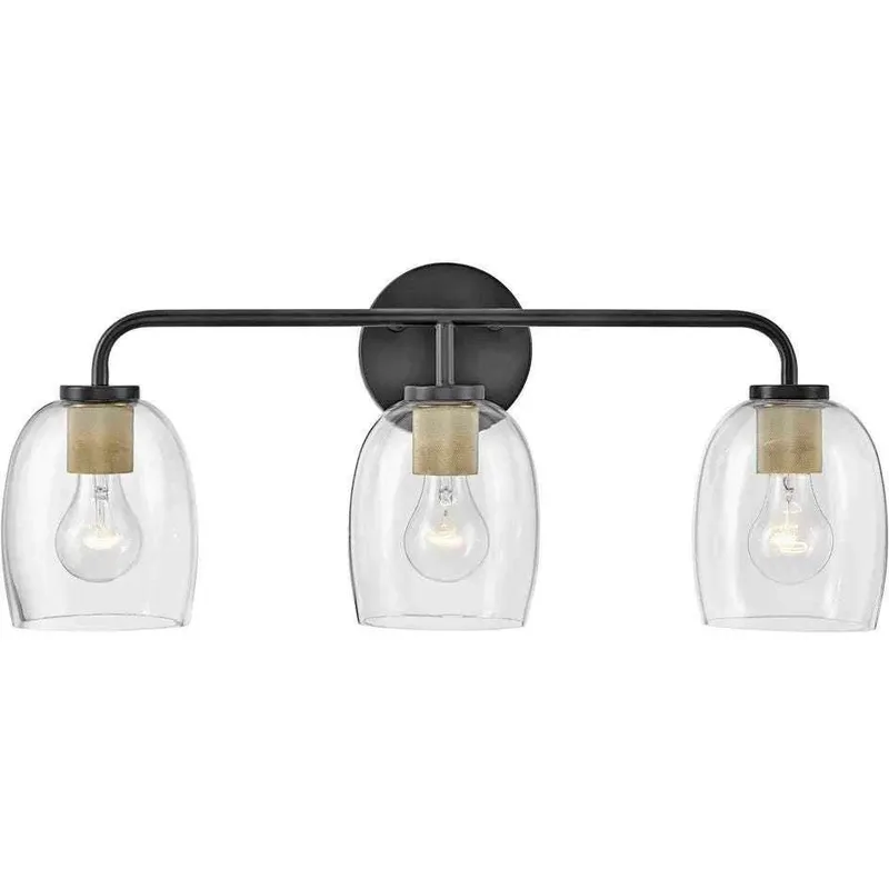 Percy LED 24 inch Black Bath Light Wall Light