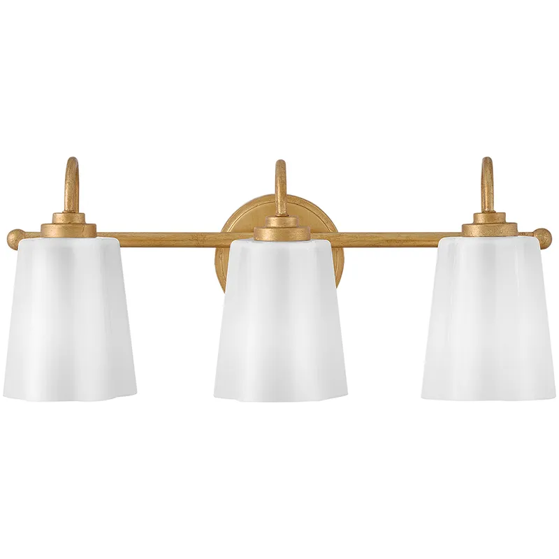 Honey 3 Light 21.25 inch Distressed Brass Bath Light Wall Light