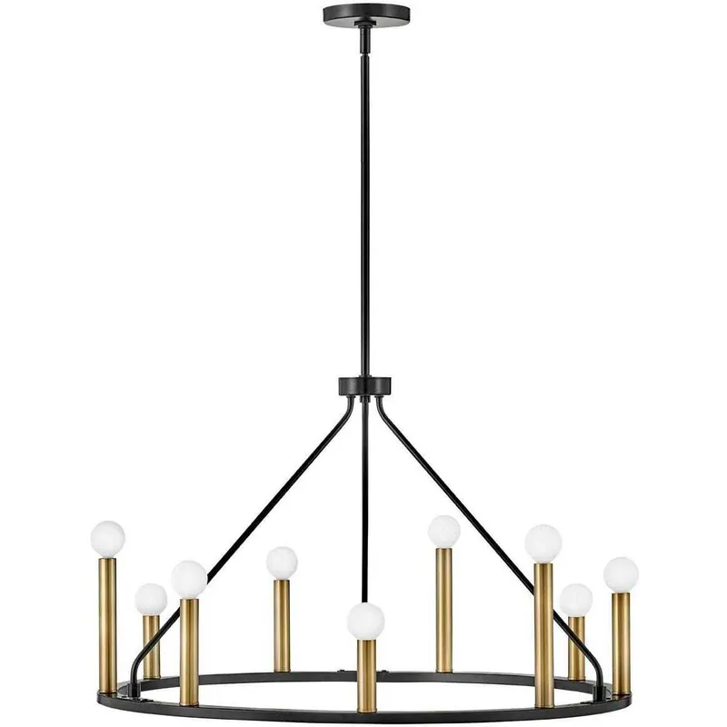 Lazlo LED 30 inch Black Chandelier Ceiling Light