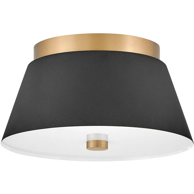 Tess 2 Light 10.5 inch Black Flush Mount Ceiling Light