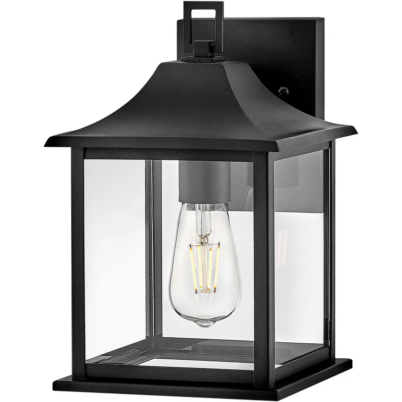 Nolan 1 Light 12 inch Black Outdoor Wall Mount