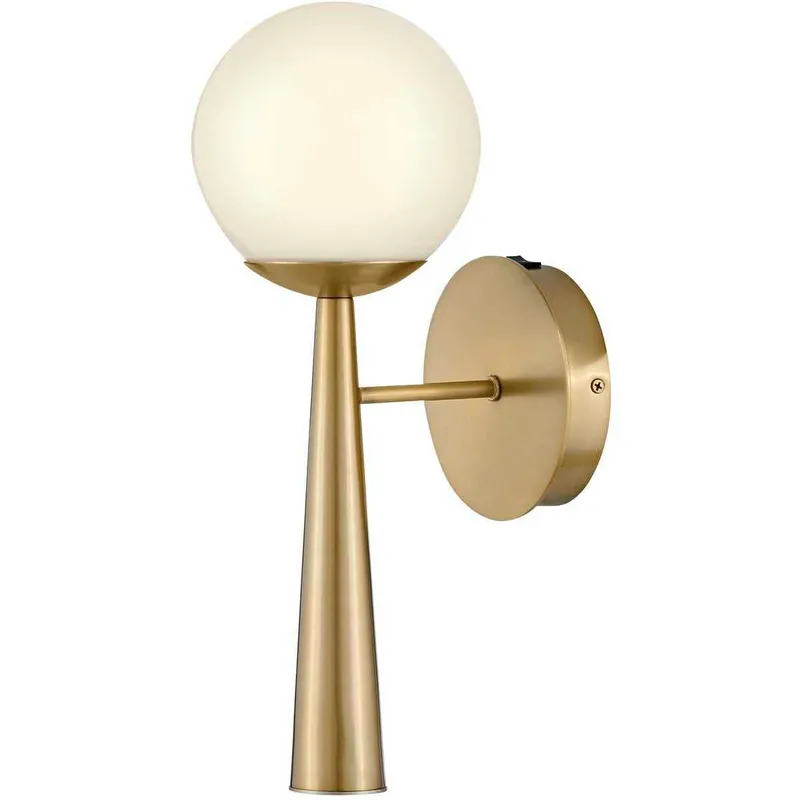 Izzy LED 6 inch Lacquered Brass Sconce Wall Light
