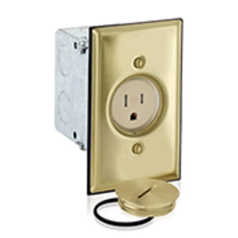Single Receptacle, 1-Gang, Floor Box Assembly
