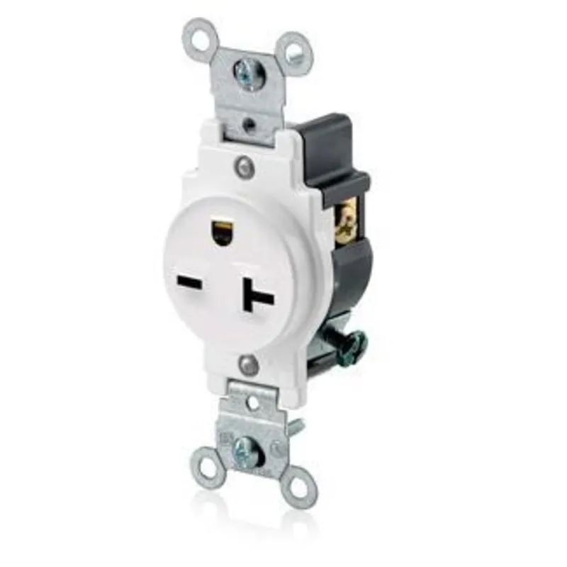 WHT SGL RCPT-NEMA6-20R