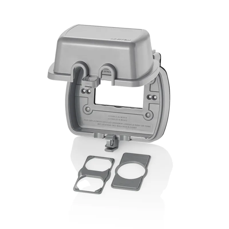 Weatherproof In-Use Cover, 1 Gang, Multiple Insert Type, 3.080" Deep, Horizontal Mount