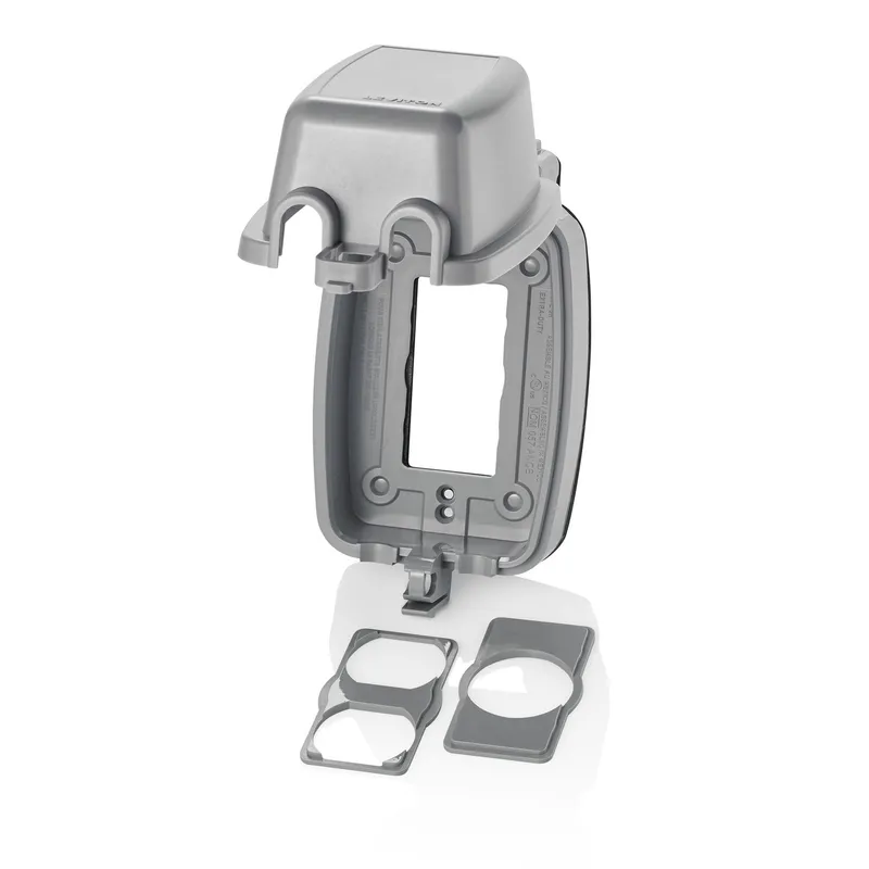 Weatherproof In-Use Cover, 1 Gang, Multiple Insert Type, 3.080" Deep, Vertical Mount