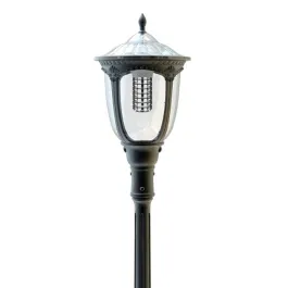 Light Efficient Design Solar Powered LED Post Top Lantern - 20W - 4000K - 2,000 Lumens