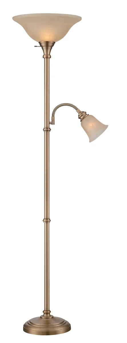 Henley 72 inch 150 watt Antique Brass Torch Lamp Portable Light