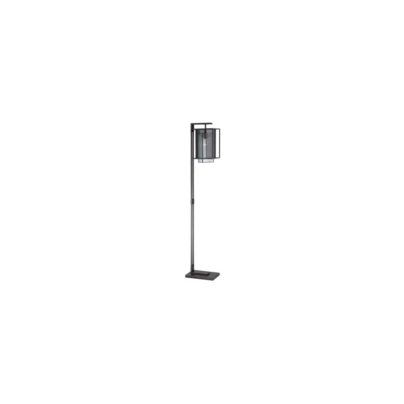 Silveny 61 inch 60 watt Matte Black Floor Lamp Portable Light