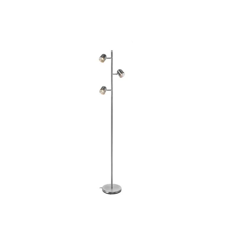 Lemington 59 inch 150 watt Silver Floor Lamp Portable Light in Silver / Grey
