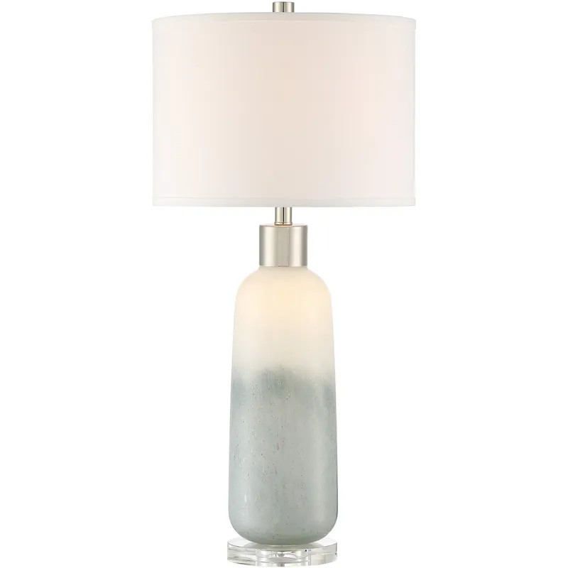 Mouna 31.5 inch 100 watt Soft White And Grey Table Lamp Portable Light