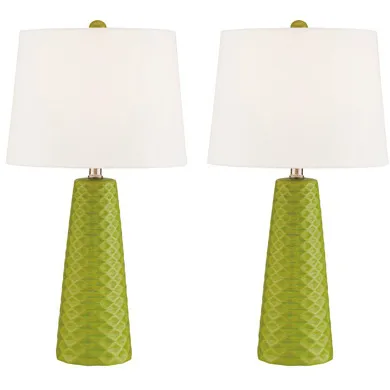 Muriel 24 inch 100 watt Green Table Lamp Portable Light