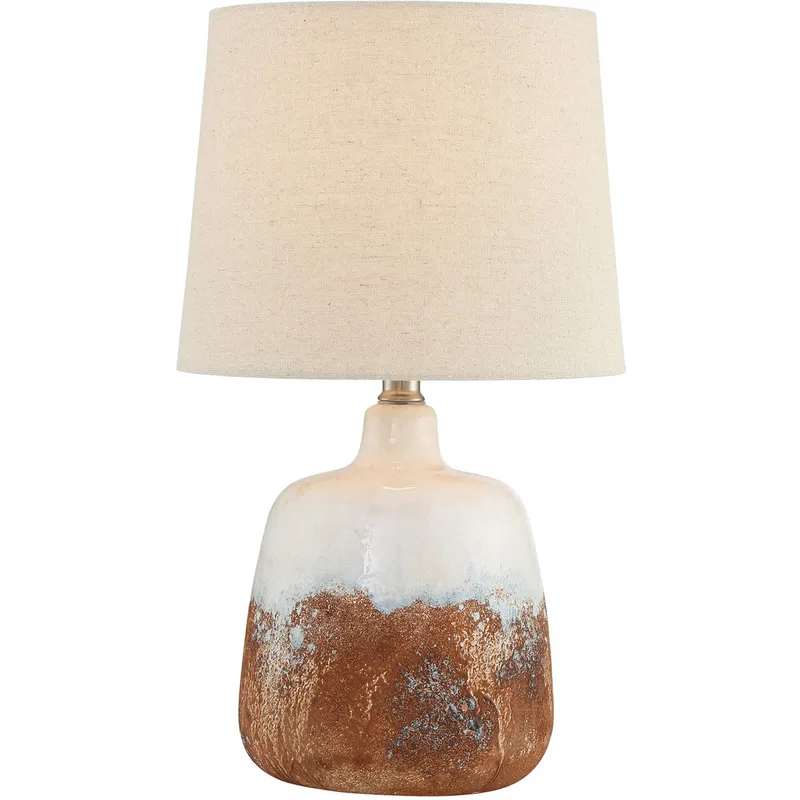 Marco 17.25 inch 60 watt 2-Tone White Table Lamp Portable Light