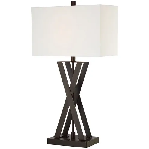 Fonda 30 inch 100 watt Dark Bronze Table Lamp Portable Light