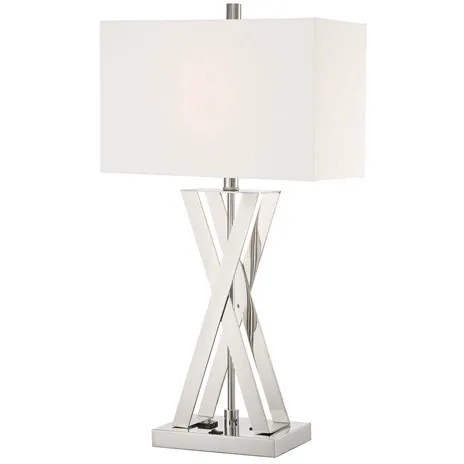 Fonda 30 inch 100.00 watt Brushed Nickel Table Lamp Portable Light
