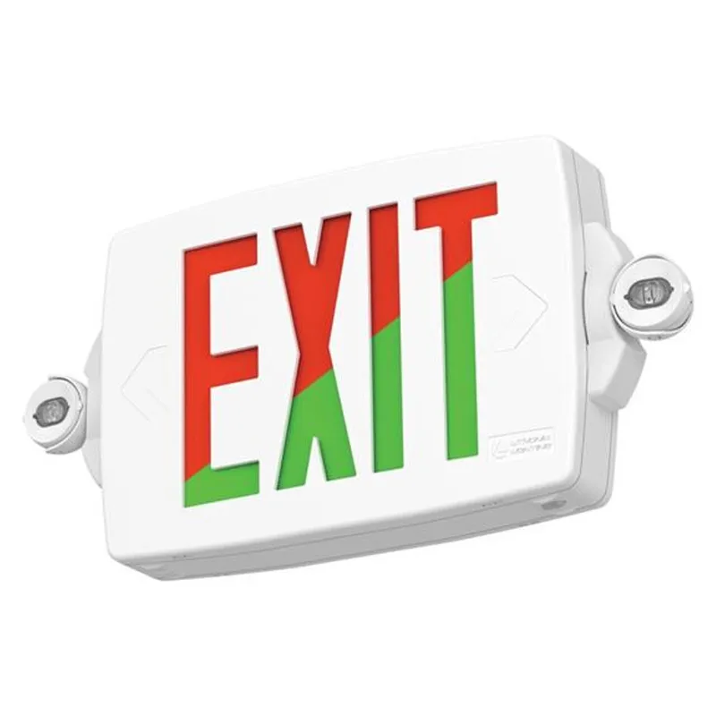LED EXIT/EMERG 2HEAD RED LTTRS