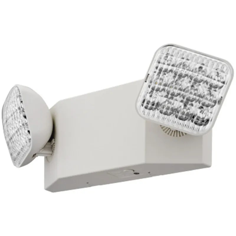 LED EMERG LIGHT 2-HEAD WHT