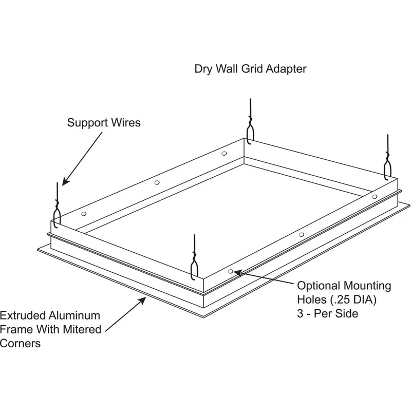 2X2 DRY WALL GRID ADPT
