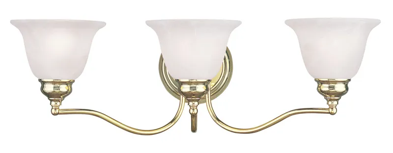 Essex 3 Light 24 inch Polished Brass Vanity Sconce Wall Light
