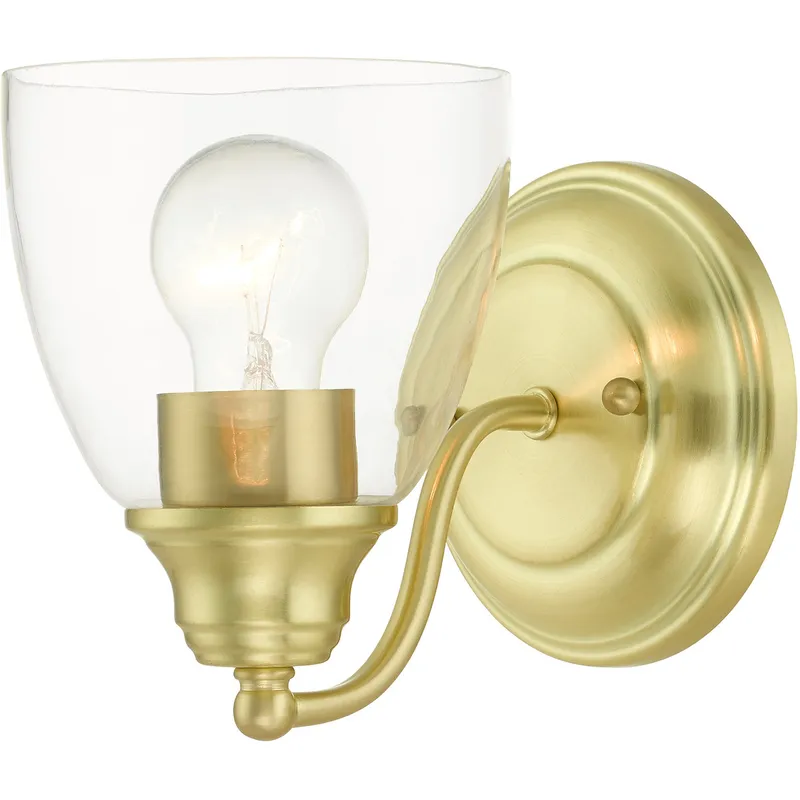 Montgomery 1 Light 5.38 inch Satin Brass Vanity Sconce Wall Light in Satin Brass