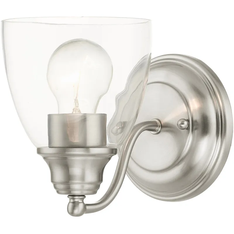 Montgomery 1 Light 5.38 inch Brushed Nickel Vanity Sconce Wall Light