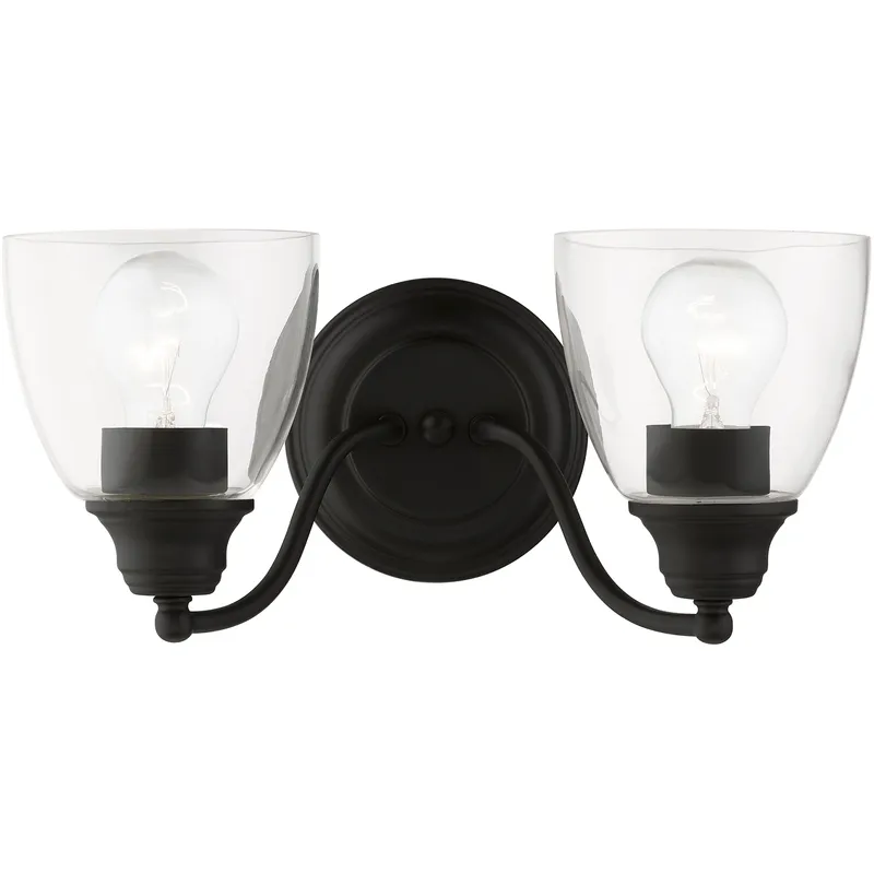 Montgomery 2 Light 13.5 inch Black Vanity Sconce Wall Light
