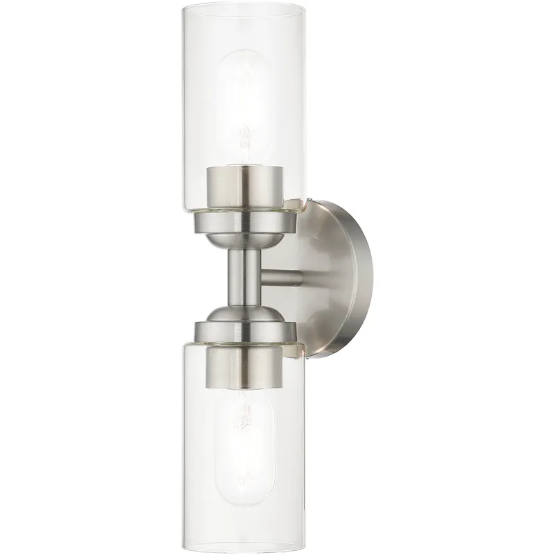 Whittier 2 Light 4.75 inch Brushed Nickel Vanity Sconce Wall Light