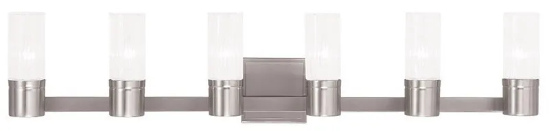 Midtown 6 Light 35.5 inch Brushed Nickel Vanity Sconce Wall Light