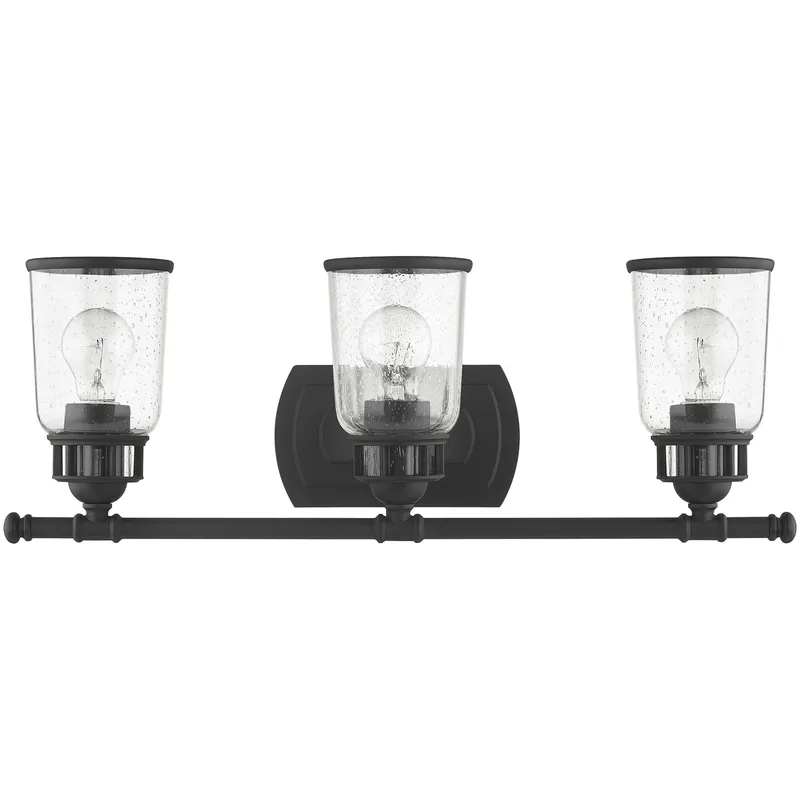 Lawrenceville 3 Light 23.5 inch Black Vanity Sconce Wall Light