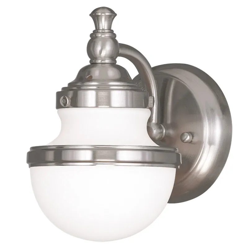 Oldwick 1 Light 5.5 inch Brushed Nickel Sconce Wall Light