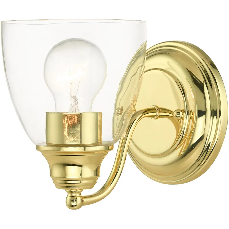 Montgomery 1 Light 5.38 inch Polished Brass Vanity Sconce Wall Light