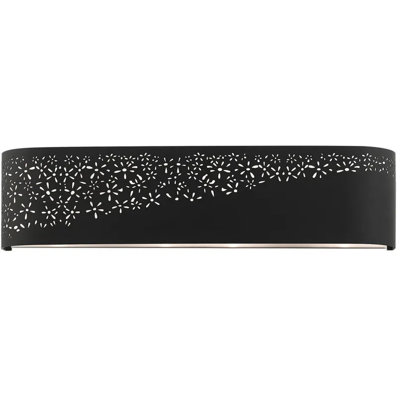 Noria 4 Light 23.63 inch Black ADA Vanity Sconce Wall Light