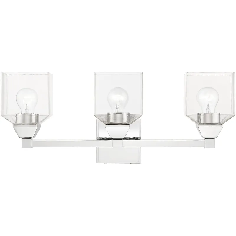 Aragon 3 Light 23 inch Polished Chrome Vanity Sconce Wall Light