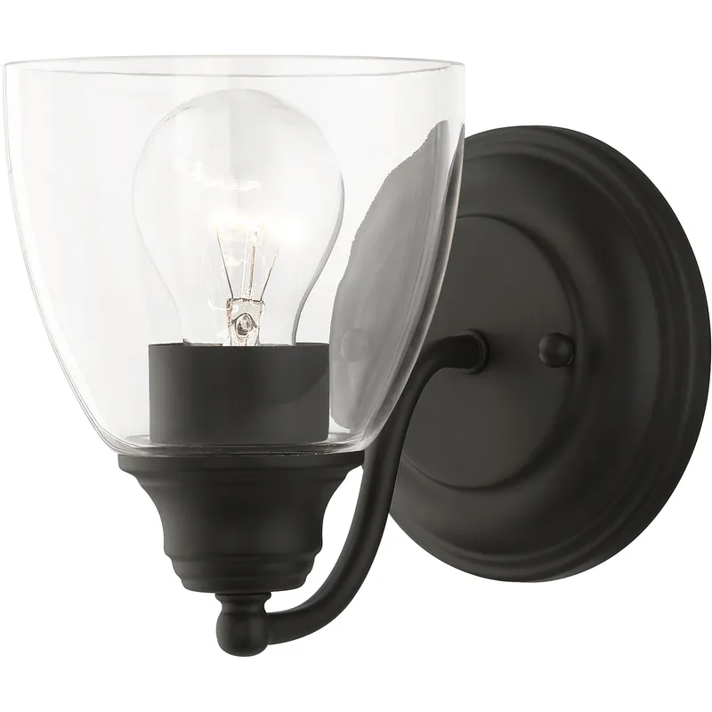Montgomery 1 Light 5.38 inch Black Vanity Sconce Wall Light