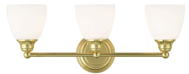 Somerville 3 Light 23 inch Polished Brass Vanity Sconce Wall Light