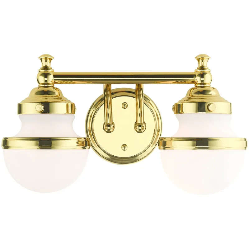 Oldwick 2 Light 15 inch Polished Brass Vanity Sconce Wall Light