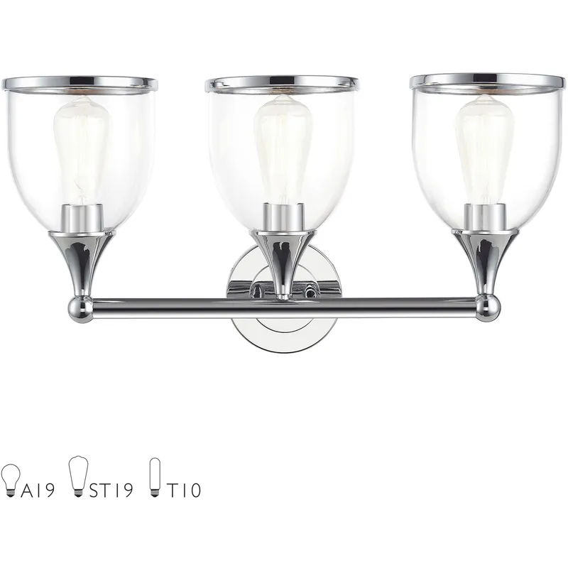 Ashridge 3 Light 24 inch Polished Chrome Vanity Sconce Wall Light