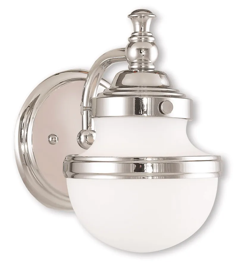 Oldwick 1 Light 5.5 inch Polished Chrome Sconce Wall Light